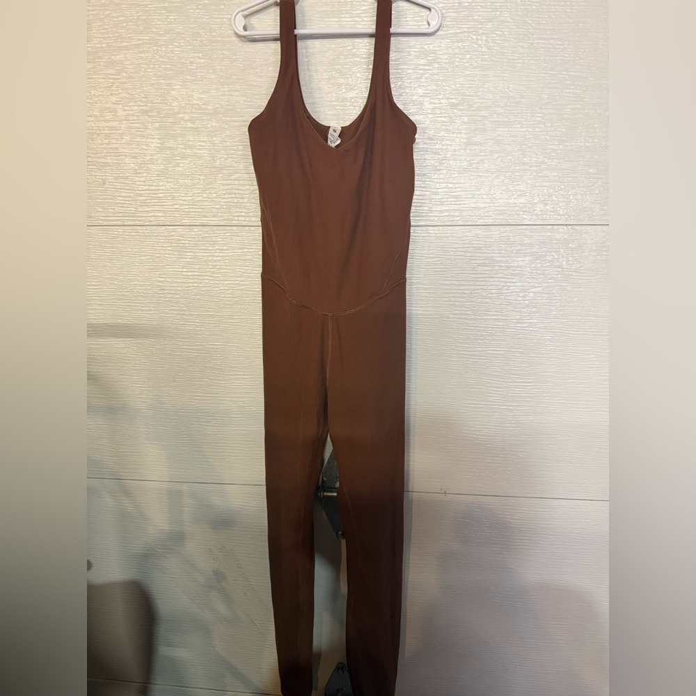 LULULEMON ALIGN RIBBED BODYSUIT 25” ROASTED BROWN SIZE 2 - Picture 5 of 6